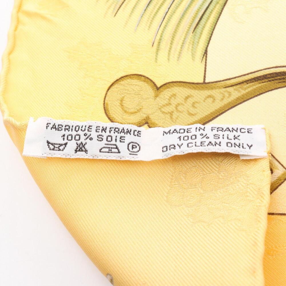 HERMES Authentic Yellow Silk Scarf - Picture 3 of 4
